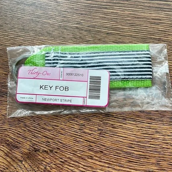 Thirty one Key Fobs. 1st One is Cool Lime Ditzy. 2nd One is Newport Stripe. NWT - Picture 4 of 5
